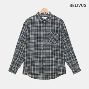 빌리버스 남성 체크남밤 간절기 루즈핏 캐주얼 셔츠 가을 남방 아우터 BOP172