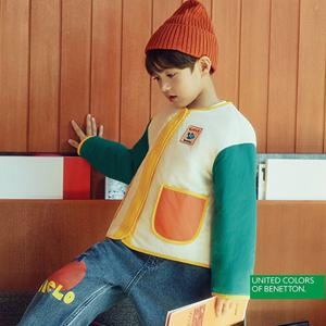 [베네통키즈]25FW 컬러 블록 패딩 점퍼 QAPD05541