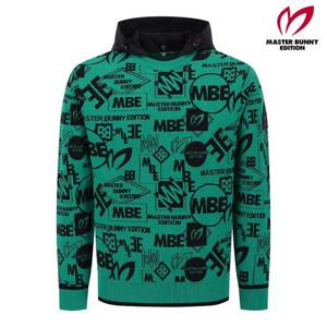 마스터바니  (411E3SR308) 남성 탈착 후드 로고 자카드 긴팔 니트