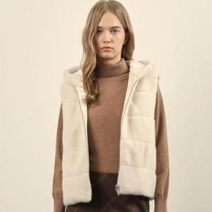 올리비아로렌 sh06 인조퍼후드베스트 VOBJF4W9321