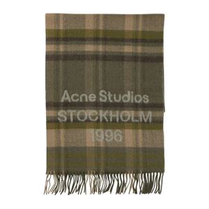 아크네스튜디오 프린지 엣지 체크 울 머플러 CA0385 DDK