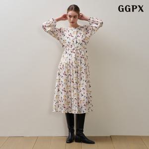 [GGPX] 플로럴 볼륨 셔링 원피스 (GPCOW032D)