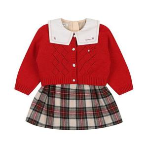 아가방 TC01 겨울 제리체크원피스(가디건)(RED)_ 01S724054