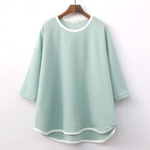 오버핏컬러라인반팔티 중년 큰옷 빅사이즈 ILG847 임