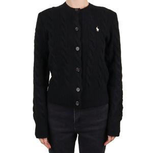 폴로랄프로렌 25FW 여성 케이블 울 캐시미어 가디건 블랙 211972104 005