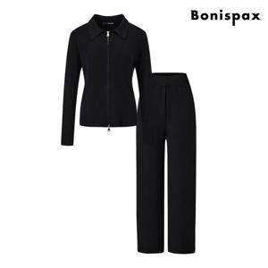 [보니스팍스]카라 집업 니트 가디건 밴딩 팬츠 셋업 (XP4OW001L0)