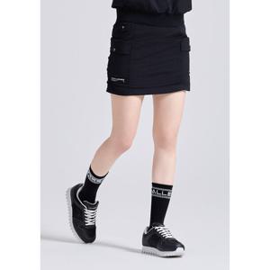 [챌린저]여성 어반 카고 포켓 H라인 큐롯 스커트 블랙_CHE3WSK57