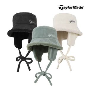 테일러메이드 2025 우먼스 윈터 워머 방한 버켓 모자 UN945