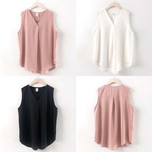 빅사이즈 큰옷 CR 핀턱나시블라우스(0282H404) 미시옷