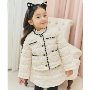 [프랜치켓] 여아 키즈 숏패딩자켓 IV 하트 퀼팅 JK Q55DAK040W2