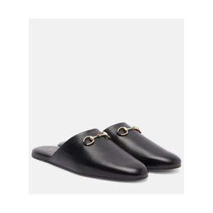 구찌 Horsebit 레더 뮬 P01096545