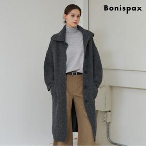 [보니스팍스]하찌 하이넥 버튼 롱 울 가디건 (XP4CK012L0)