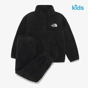 노스페이스 키즈 NT7TR58S 블랙 파인콘 플리스 상하세트