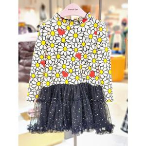 [프렌치캣 9D] 화이트 데이자나염 샤 원피스 (Q55DAO030W1)