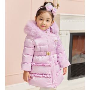 [프랜치켓] 신상여아키즈겨울패딩 핑크 프릴 오리털 JP Q55DCJ090P1
