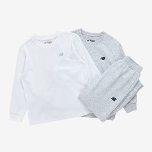 뉴발란스키즈트레이닝세트 IQC NK9YFB102U-16 베이직 에센셜 3PCS 런보이 스웨트셋업