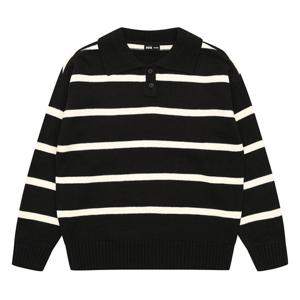 [소이][더센트럴 소이주니어] 스트라이프 카라 니트티 25W5031