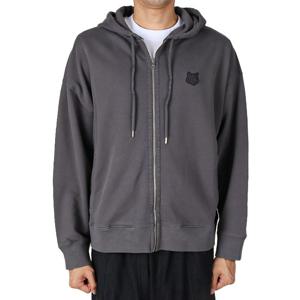 메종키츠네 25FW 남성 폭스헤드 오버사이즈 후드집업 챠콜 PM02138KM0340 P180