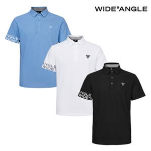 [와이드앵글] WMM25234 TO 소매 로고 허니콤 폴로 티셔츠