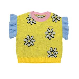 [프렌치캣(정상)]YE 꽃 니트 조끼(Q55DAW011)