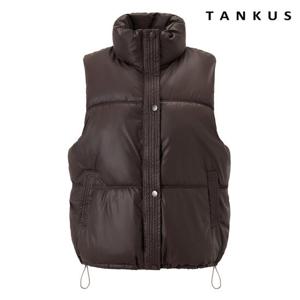 [탱커스]데일리 레더 하이넥 집업 스트링 베스트 점퍼 (TX4JP029L0)