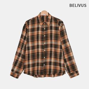 빌리버스 남자 가을톤 빈티지 코튼 체크 셔츠 남방 레이어드 BRAT134