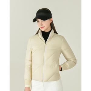 헤지스 골프 여성 25FW 베이지 여성 스윙 다운 점퍼 HWJU5D714I1