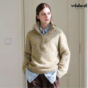 [위시드]앙고라 반집업 골지 긴팔 니트 (WICDNT024)