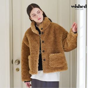 [위시드]하이넥 버튼업 양털 부클 자켓 (WICDJK008)