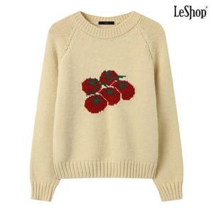 [르샵]나그랑 토마토 자수 루즈핏 니트 (DP4KT013A)