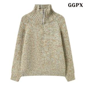 [GGPX] 하이넥 앙고라 반집업 골지 니트 (GPDKT033D)