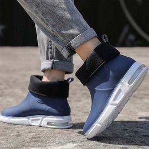 장화 방한 첼시 스타일 방한 신발 레인 기모 부츠 남