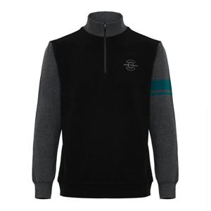 [와이드앵글] 남성 TO 스웨터 소매 쿼터집업 티 WMW25232Z1