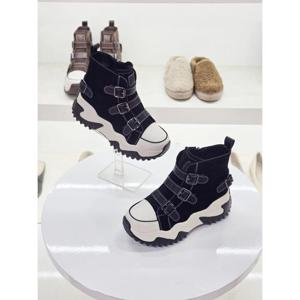 세레스 세이브존03 여성 지퍼 논슬립 하이탑 기모 통굽 스니커즈(6.5cm) AGKRP54A-2