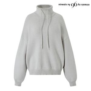 [나인식스뉴욕]데일리 하이넥 후드 오버핏 골지 니트 (NP4KT068L0)