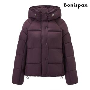 [보니스팍스]후드 넥 스트링 집업 패딩 점퍼 (XP4JJ059L0)