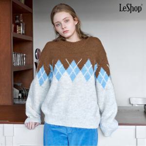 [르샵]아가일 오버핏 울 니트 (DP4KT022A)