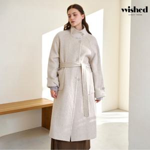 [위시드]하이넥 벨티드 핸드메이드 울 코트 (WICDCT006)