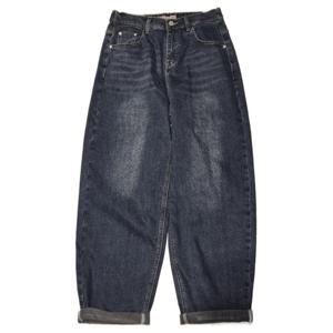 [안지크]밴딩기모와이드데님팬츠 AJ4DL6130