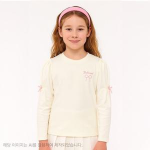 [로엠걸즈(아동)]소매 리본 포인트 스웨트셔츠 RGMA25WY1