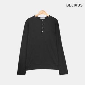 빌리버스 남자 머슬핏 헨리넥 롱슬리브 골지 니트 BWY015