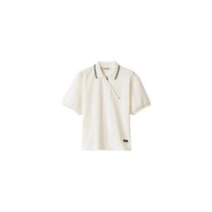 26 SS 미우미우 골지 트리밍 지퍼 폴로 셔츠 MJNA03SOOO18ZW TP447801491