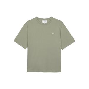 메종키츠네 여성 베이비 폭스 패치 컴포트 티셔츠 코트 그린 OW00107KJ0008-0094