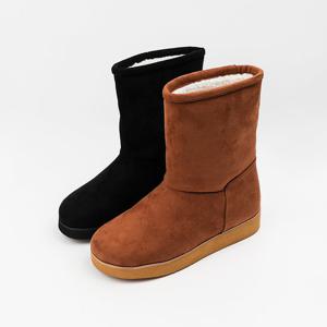 [신난다슈] 여성 앵클부츠 3cm 여자 방한 미들 앵글 털 부츠 뽀글이 퍼 스웨이드 TMZ253143