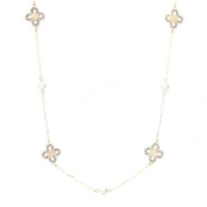 토리버치 목걸이 키라 클로버 펄 163711-782