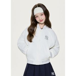 MLB키즈 걸스 나일론 크롭 야구점퍼 (7FJPA016150IVS)