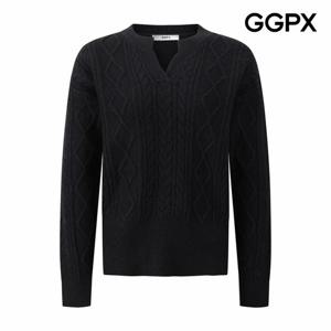 [GGPX] 트임넥 꽈배기 니트 (GPCKP058F)