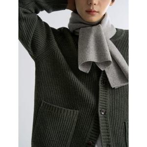 (45615ACM4H) [에잇세컨즈] 헤비게이지 라운드넥 카디건  카키