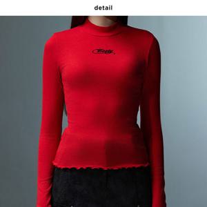 [에고이스트] [CAPSULE LINE] 레터링 프린트 레이스 티셔츠   ER4CL162