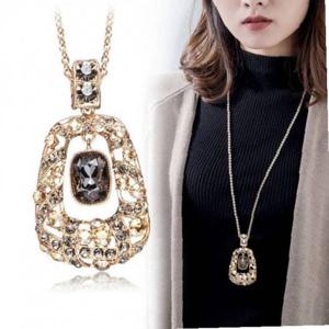 샹들리에 긴 골드 박스증정 롱 실버 목걸이 큰 패션